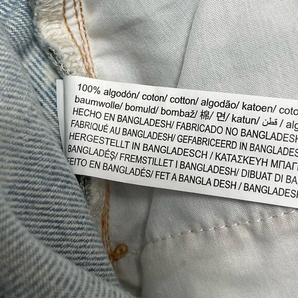 Zara High Rise Skinny Jeans Sz 6 Distressed Light Wash Blue Rigid Denim - Picture 11 of 11